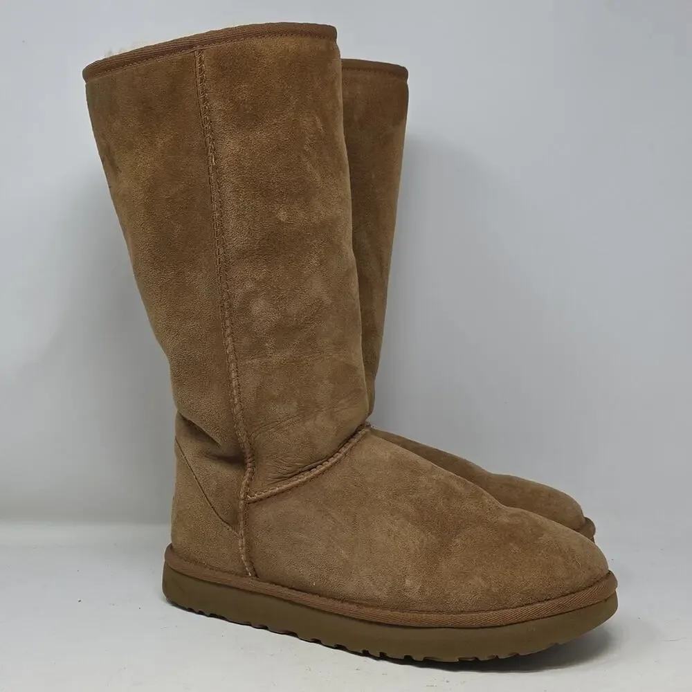 UGG Classic Tall II Tan Suede Women's Boots Size 10